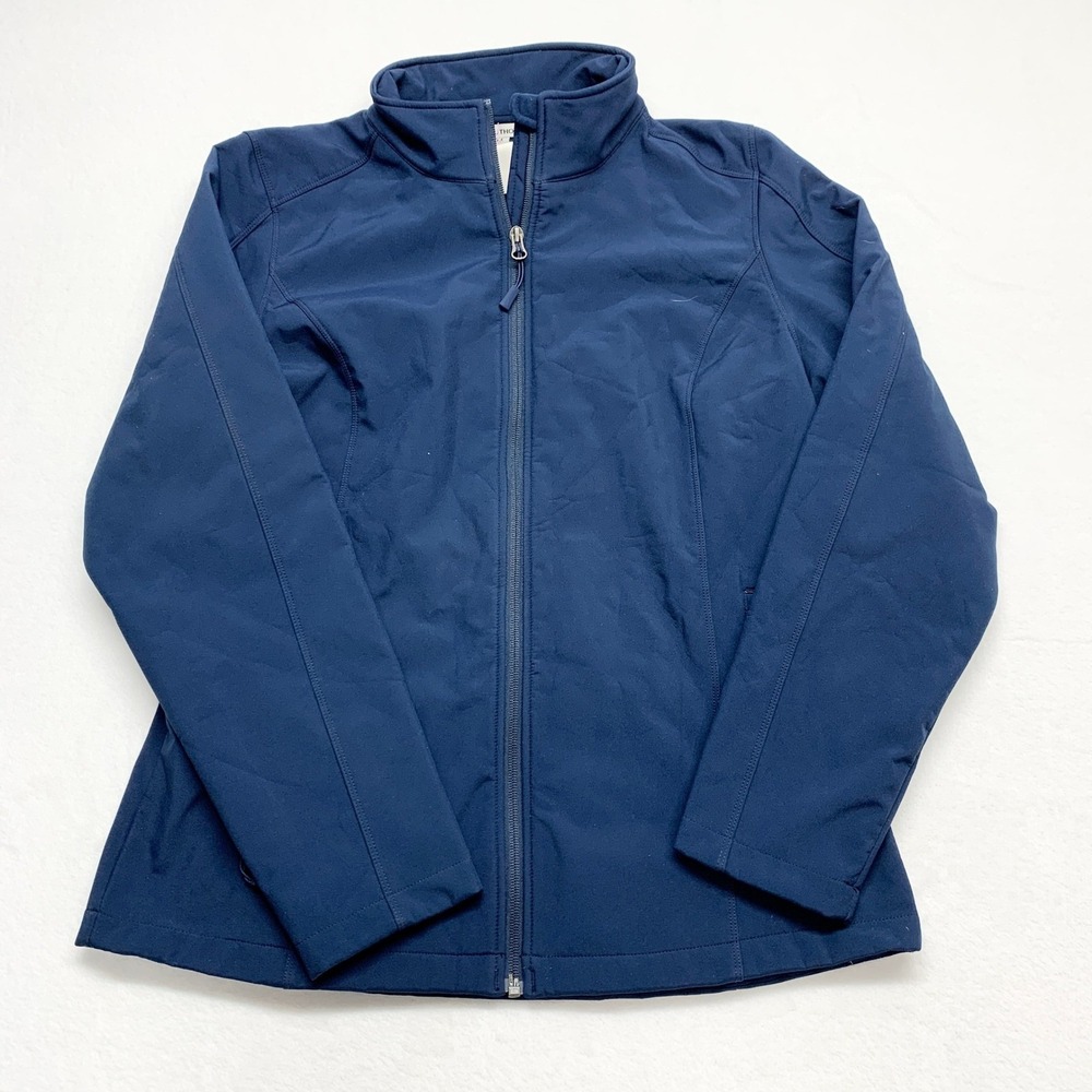 Port Authority Core Soft Shell Jacket Womens Sz M Navy Blue Full Zip Fleece NWOT